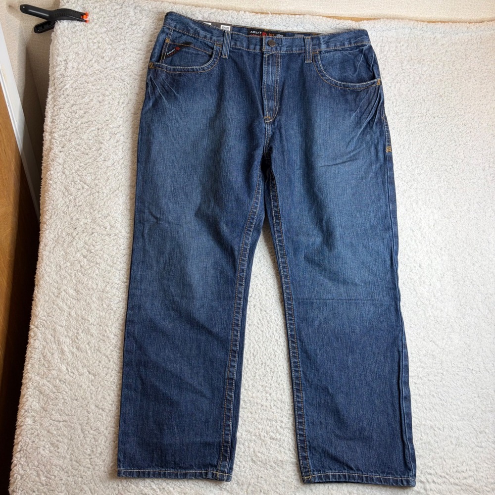 Ariat M3 Loose Straight Leg FR Jeans Mens 40x30 Flame Resistant Denim Work Pants - Picture 3 of 6